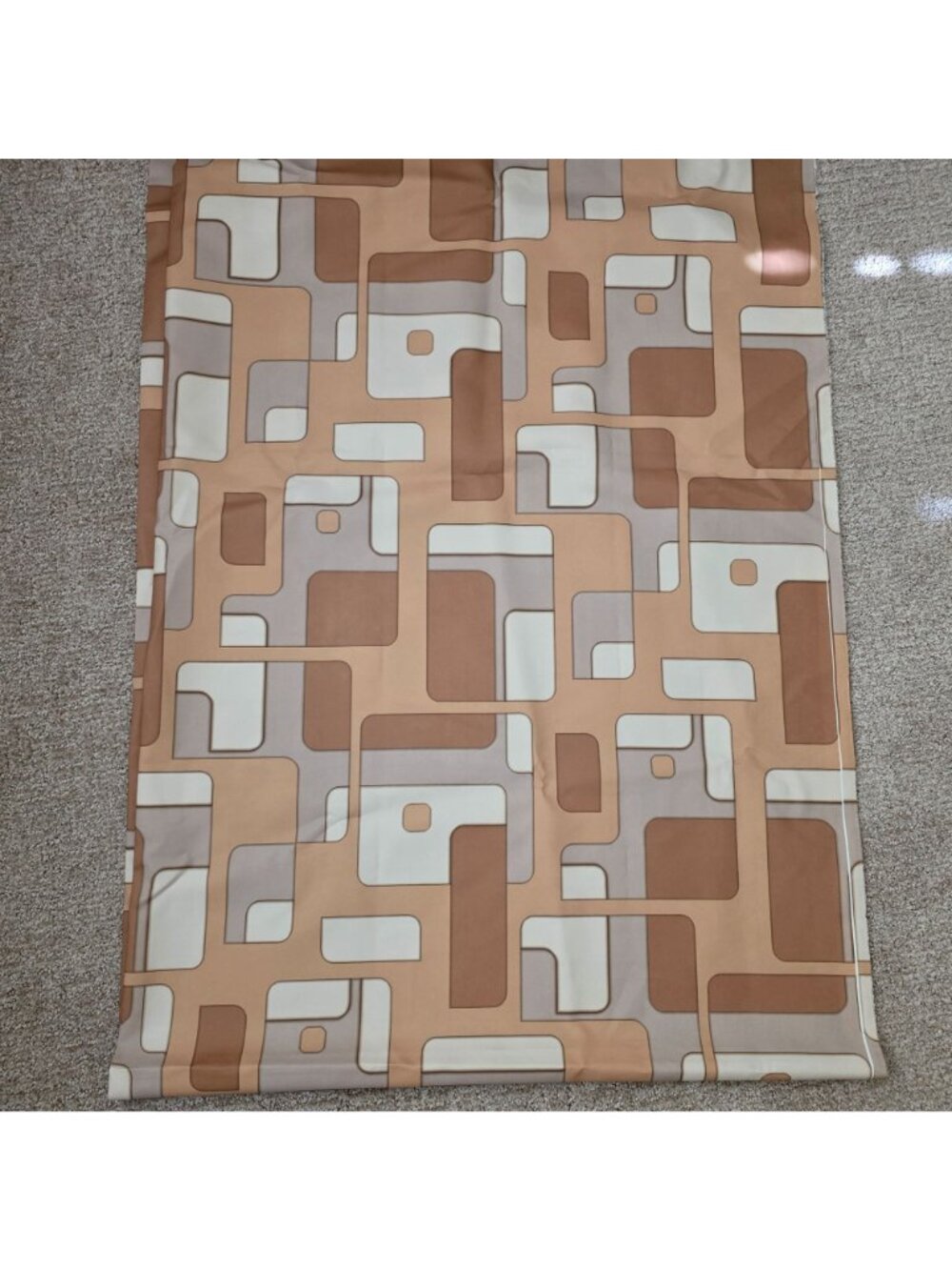 MCM Geometric Upholstery Fabric Neutral Tones Polyester 54" Wide 2.5 Yards - Picture 6 of 6